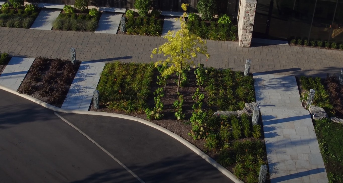 Aerial view of professional landscape design in Arcadia, CA